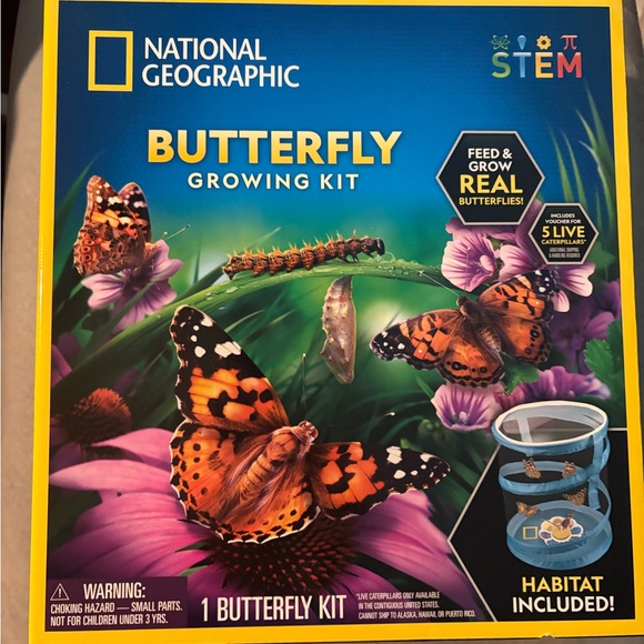 National Geographic Butterfly Growing Kit with Orange and Black Butterflies - Picture 1 of 2